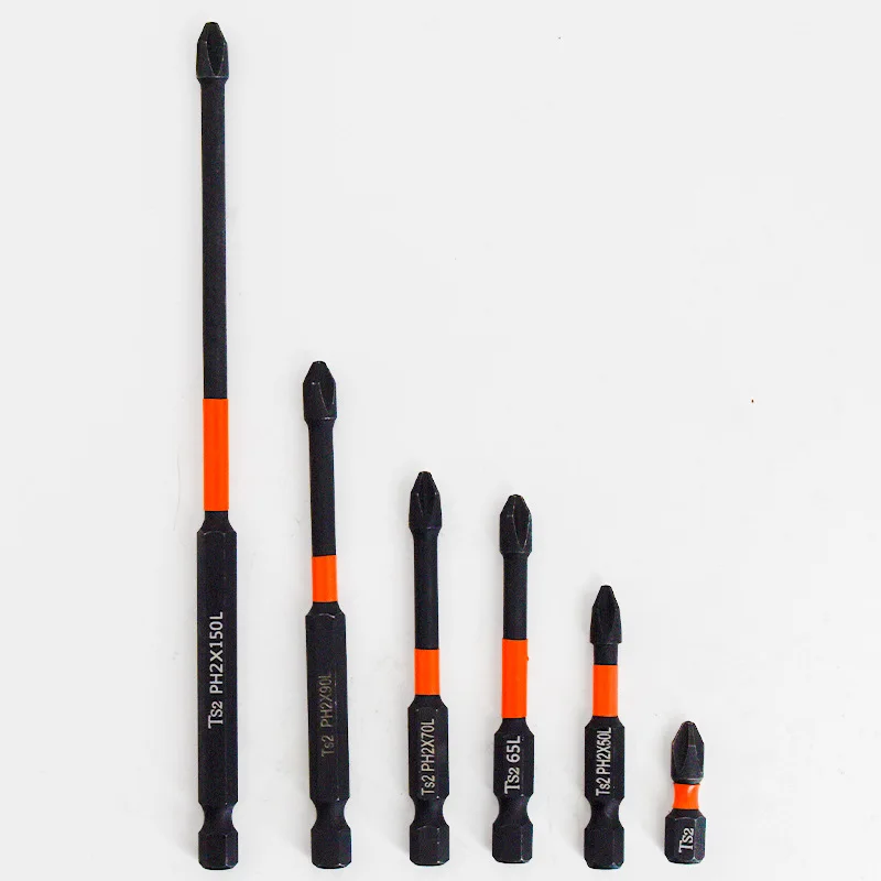 Black Batch Head Single Head Cross PH2 Impact Batch Head Screwdriver TS2 Material Electric Batch Tsui Black Phosphating Casing