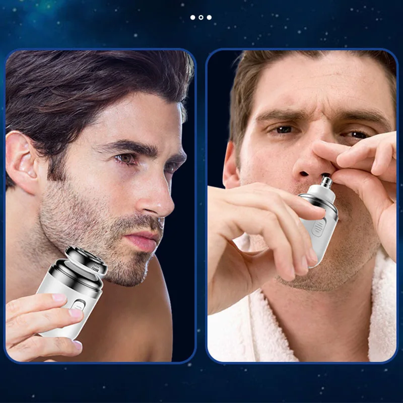 Mini 2-in-1 Razor Electric Shaver - Portable USB Rechargeable Razor for Men, Compact Travel Shaving Tool