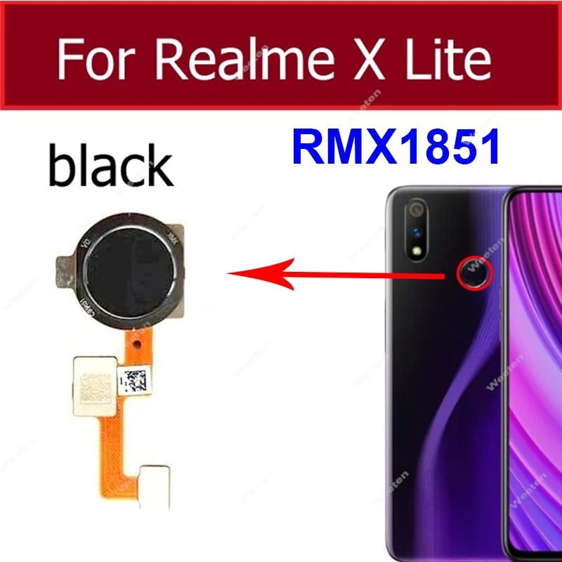 Power Button Fingerprint Sensor Flex Cable For Realme X Lite X50 Master X50M X50T X3 Super Zoom Finger Print Touch Side Sensor