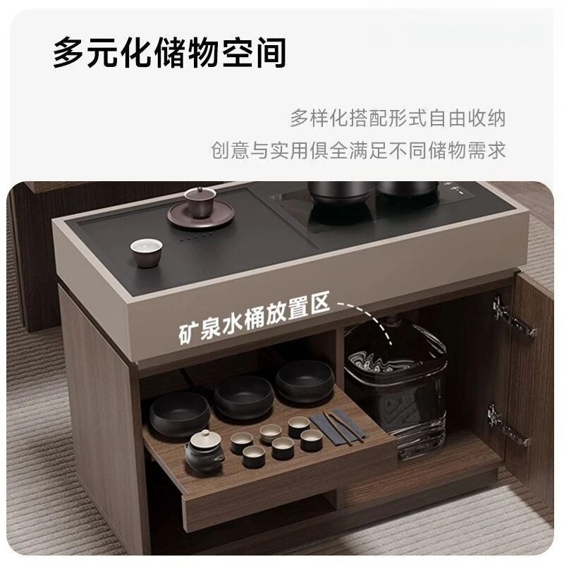 Minimalist mobile tea cabinet, kettle integrated side few, modern home living room sofa side cabinet