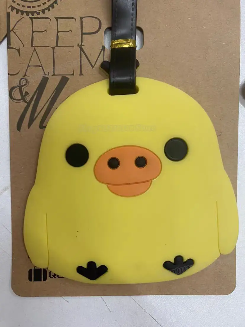 Rilakkuma Zacht rubberen reisinstapkaart Leuke gemakkelijke teddybeer Lazybear Bagage-identificatietag Handbagage hangende decoratie