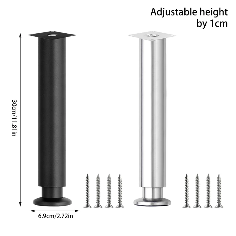 Supporto per gambe per mobili regolabile da 30 a 31 Piedini estensibili per stabilizzatore telescopico universale in acciaio