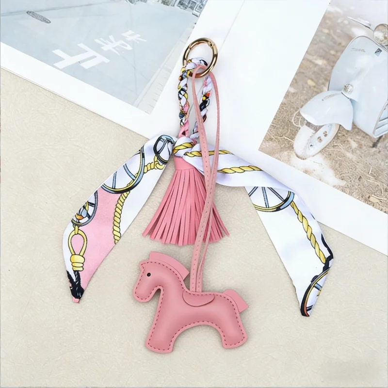 Women'S Bag Parts Pony Keychain Pendant High Quality Horse Ornament Handmade Stitching Charm Fashion Accessory Gift