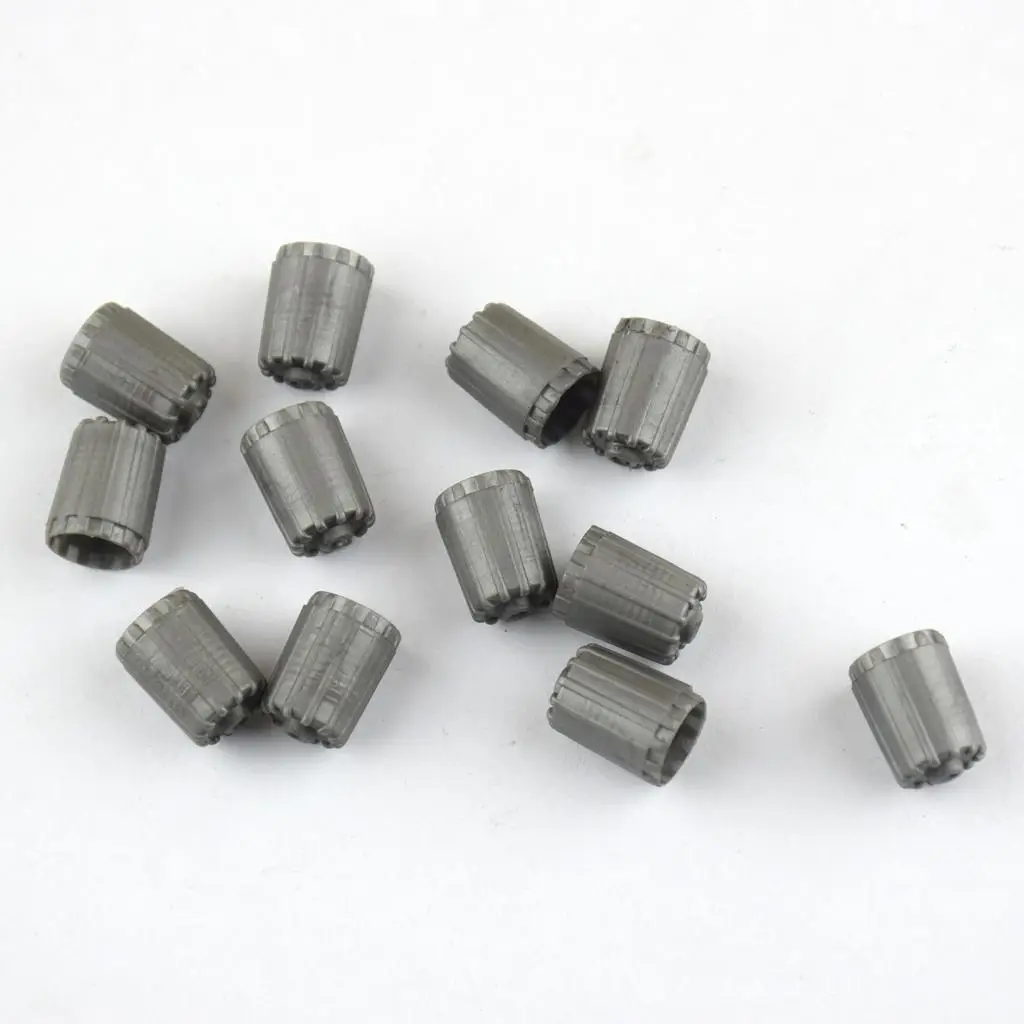 12pcs Grey TPMS Service Kit Tire Valve Stem Caps Set High Quality