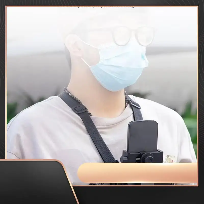 Chest Strap Mobile Phone Holder With Fixed Shoulder Neck Strap For Universal Smartphone First Person Video Photo Living