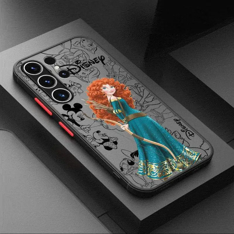 Case Voor Samsung Galaxy A54 A53 A52 A14 A12 A32 A21s A23 A51 A33 A71 A24 A22 A72 A50 Matte Telefoon Cover Disneys Prinses Schattig