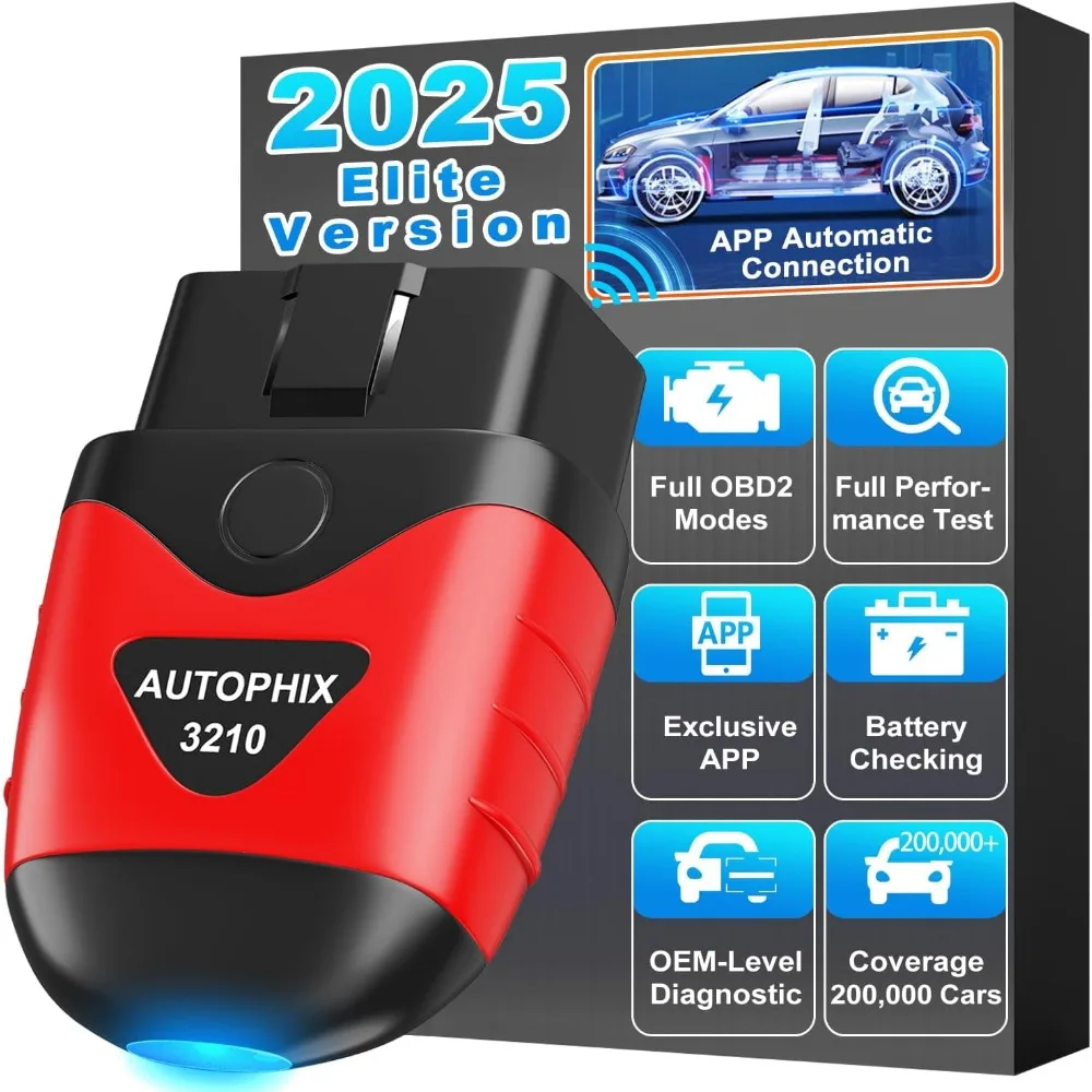 

Wireless OBD2 Scanner for Car, Check Engine Light & Battery Diagnostic Tool, No Subscription Fee for iPhone & Android