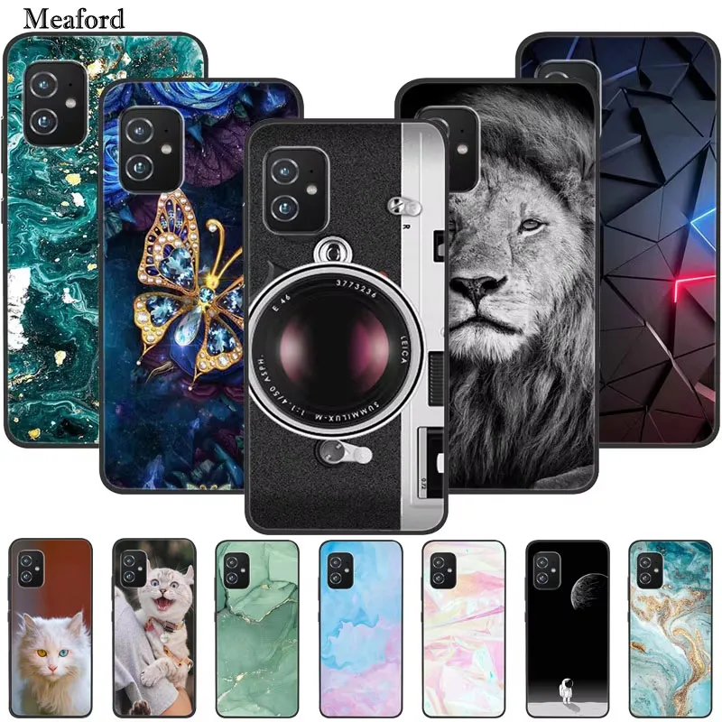 Para asus zenfone 8 caso de luxo silicone tpu capa macia caso telefone para asus zs590ks à prova de choque tpu pára-choques mármore funda coque capa