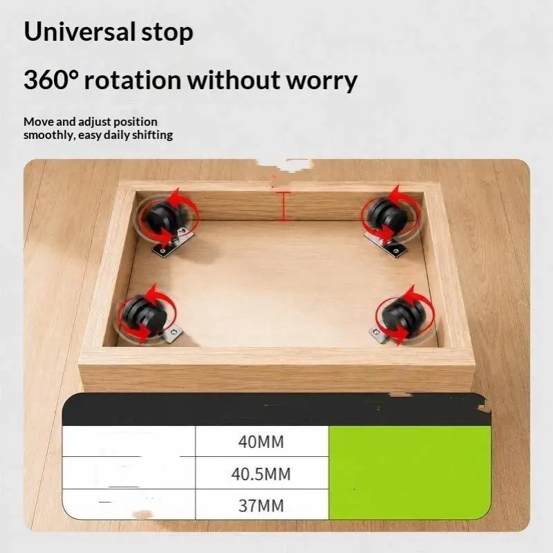 Gravity Self Locking Caster Wheels Auto Lock Under Load 400LBS Load Capacity For Home Furniture Storage Box Moving Organization - view 2
