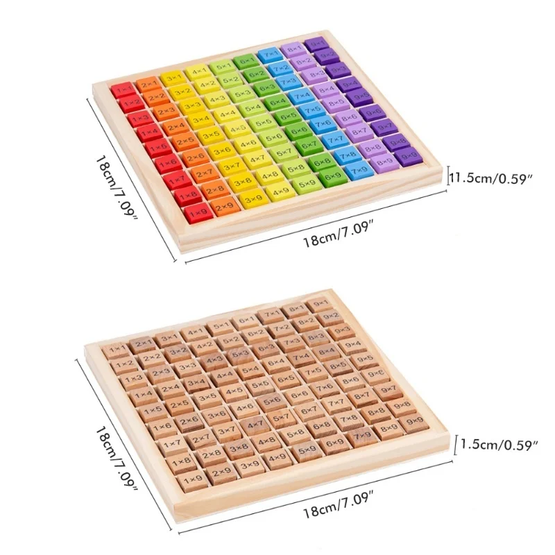 어린이를위한 교육용 나무 장난감 어린이 아기 99 곱셈 테이블 수학 산술 퍼즐 조기 교육 보조 장치
