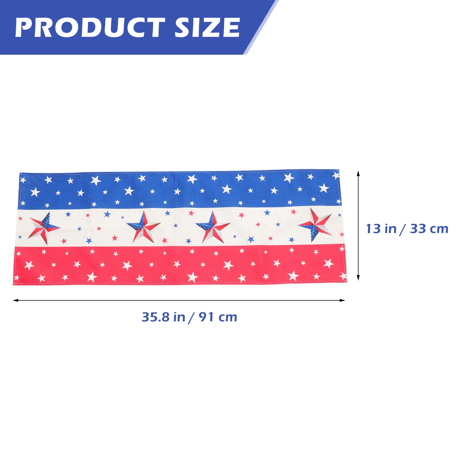 

Independence Day Table Runner American Flag Design Reusable Waterproof Surface for Party Supplies Home Tablecover Decor Dining