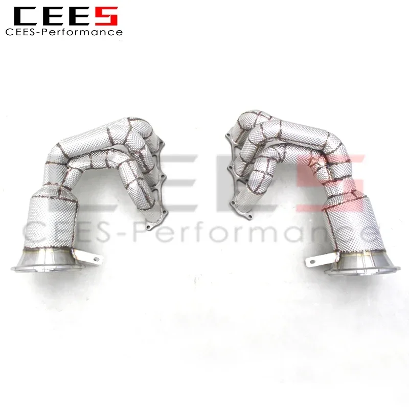 CEES  Exhaust manifold For Porsche 911 992 GT3 4.0 2017-2023 Stainless Downpipe Exhaust Pipe escape system