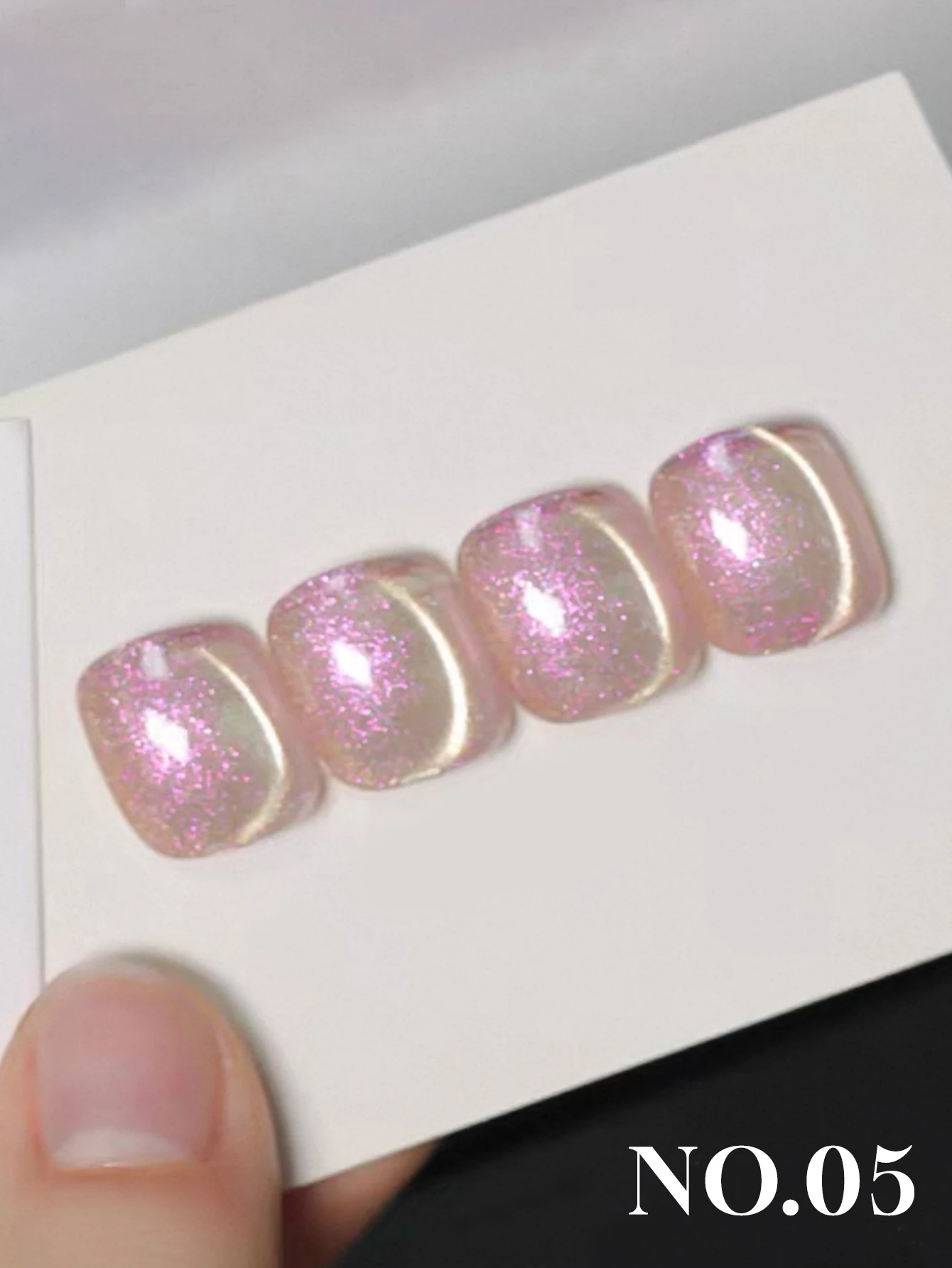 1-5 pieces, 12ml Glitter Magnetic Cat Eye Gel Nail Polish Set, Pink UV LED Removable Gel Crystal Cat Eye Gel, Nail Art Supplies