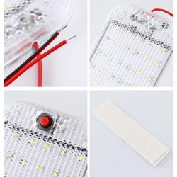 12V RV LED Panel Light, Length: 6'', 12-85Volt Interior Ceiling Dome Light with On/Off,for RV Motorhomes