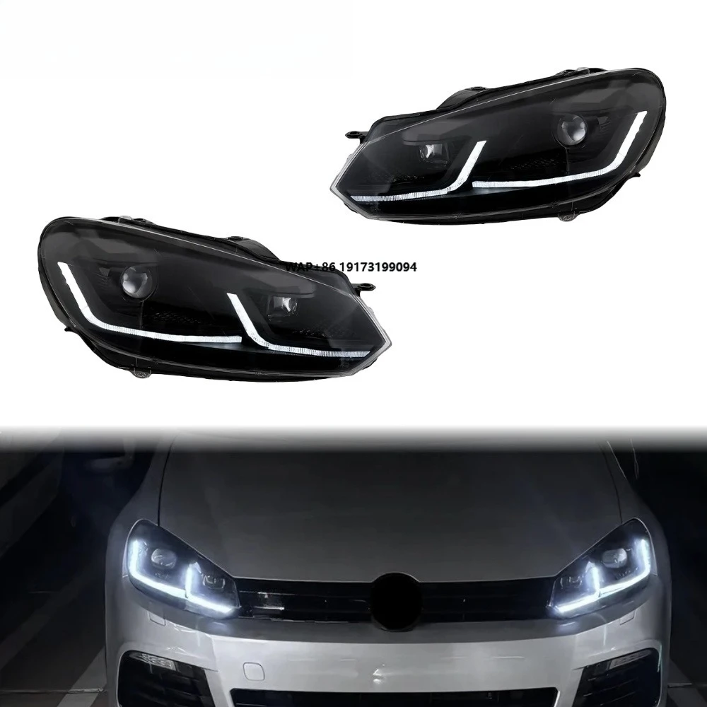 

Golf 6 Headlight 2009-2014 LED Lens Upgrade Front Lamp Car Accessories Hot Selling Plug and Play DRL for