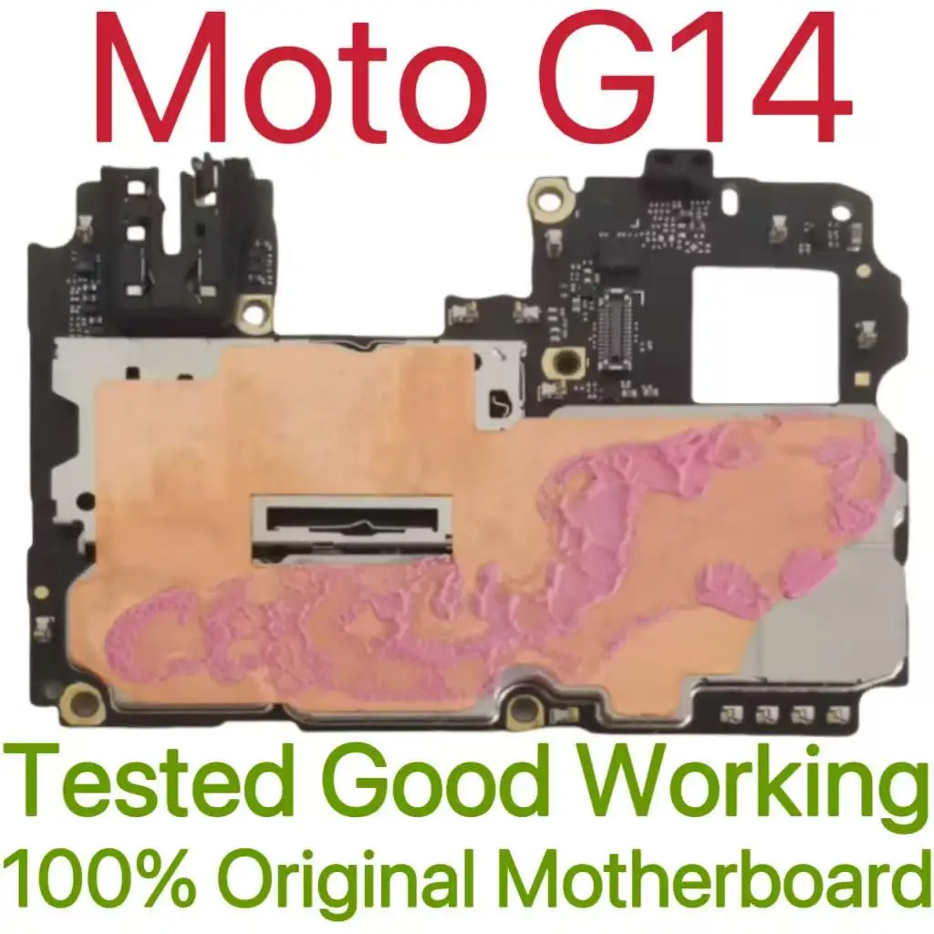 Global Version Original Unlocked Motherboard for Moto G14 Tested Circuit Plate Main Logic Board for Moto G14