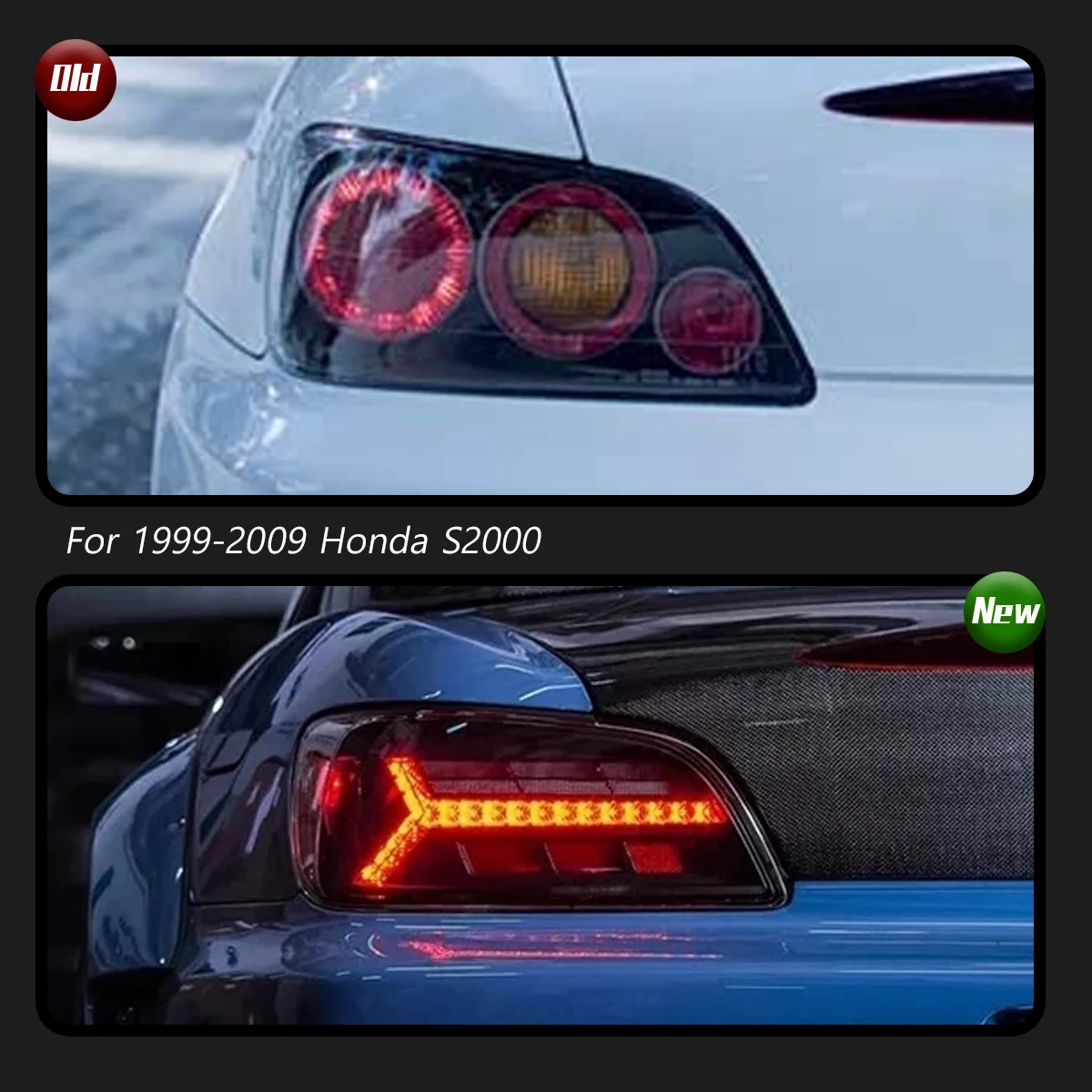 

TYPY Car Taillight Assembly For Honda S2000 1999-2009 LED Tail Lamps Daytime Running Lights Dynamic Turn Signals Car Accessories