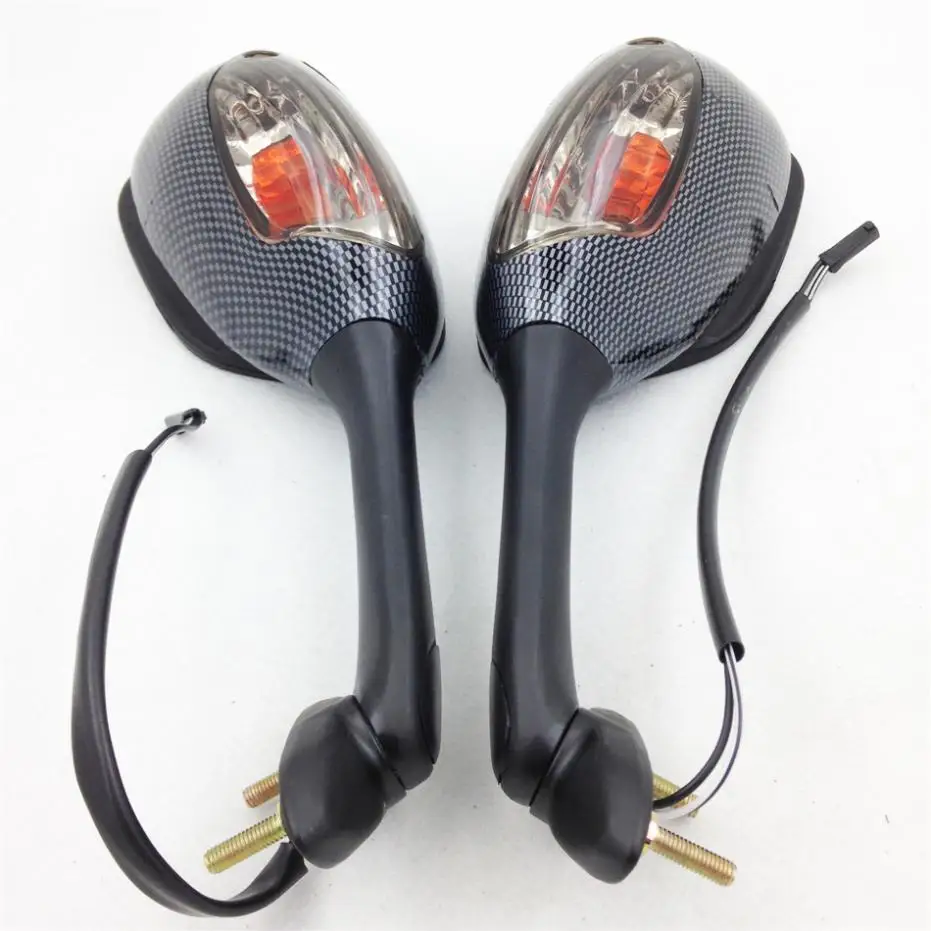 LED Turn Signals Rear view Mirrors Rearview For Suzuki GSX-R GSXR 600 750 1000 SV650 SV650S SV1000 SV1000S Motorcycle Black