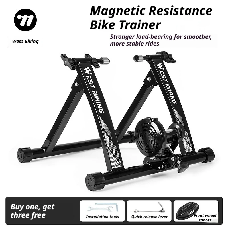West Biking X RIDGELOOP Bicycle Trainer Indoor Magnetic Resistance Riding Platform Cycling Training Stand Exercise For Road MTB