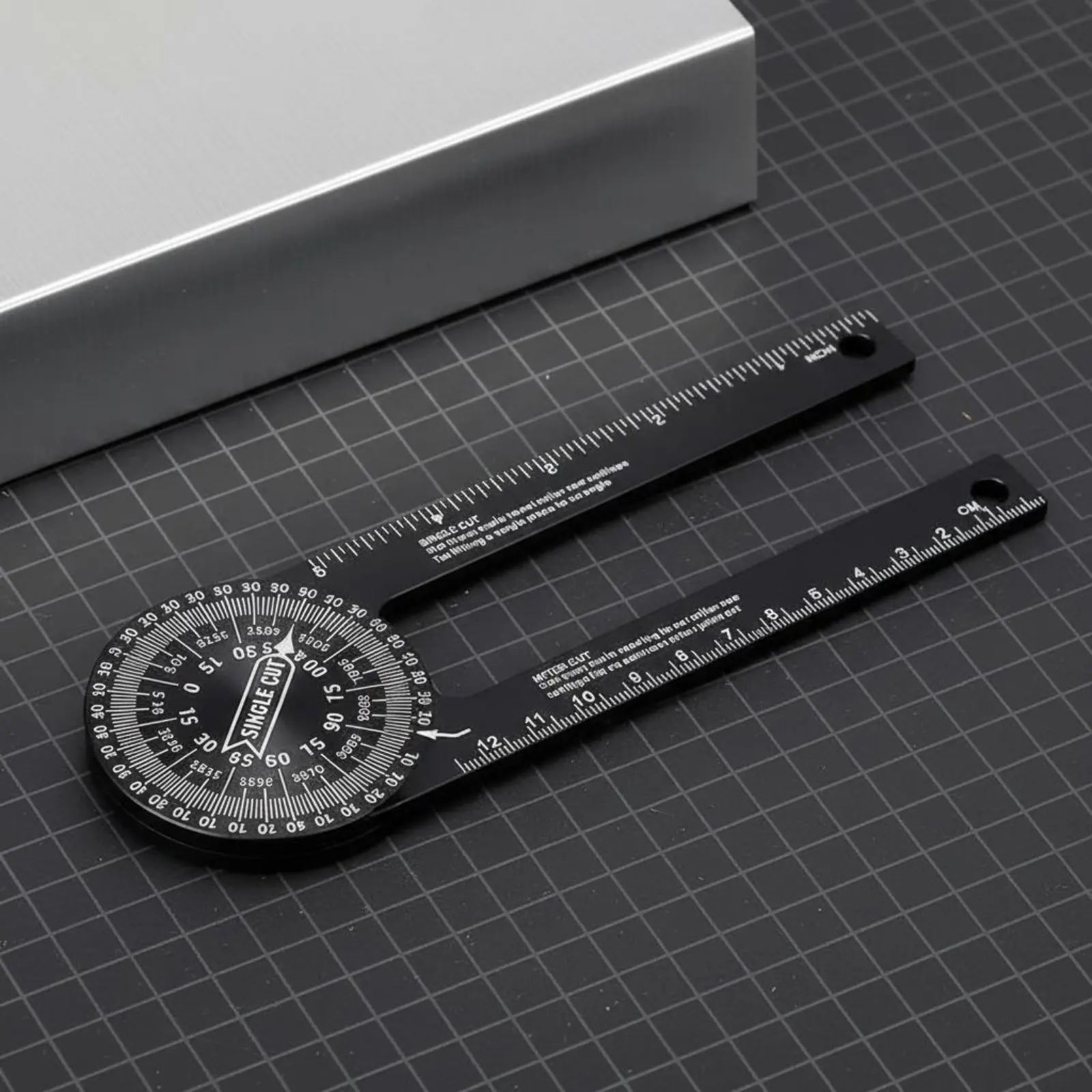 Aluminum Alloy Protractor Multifunction Woodworking Angle Gauge Miter Saw Protractor Adjustable Measuring Tool Portable