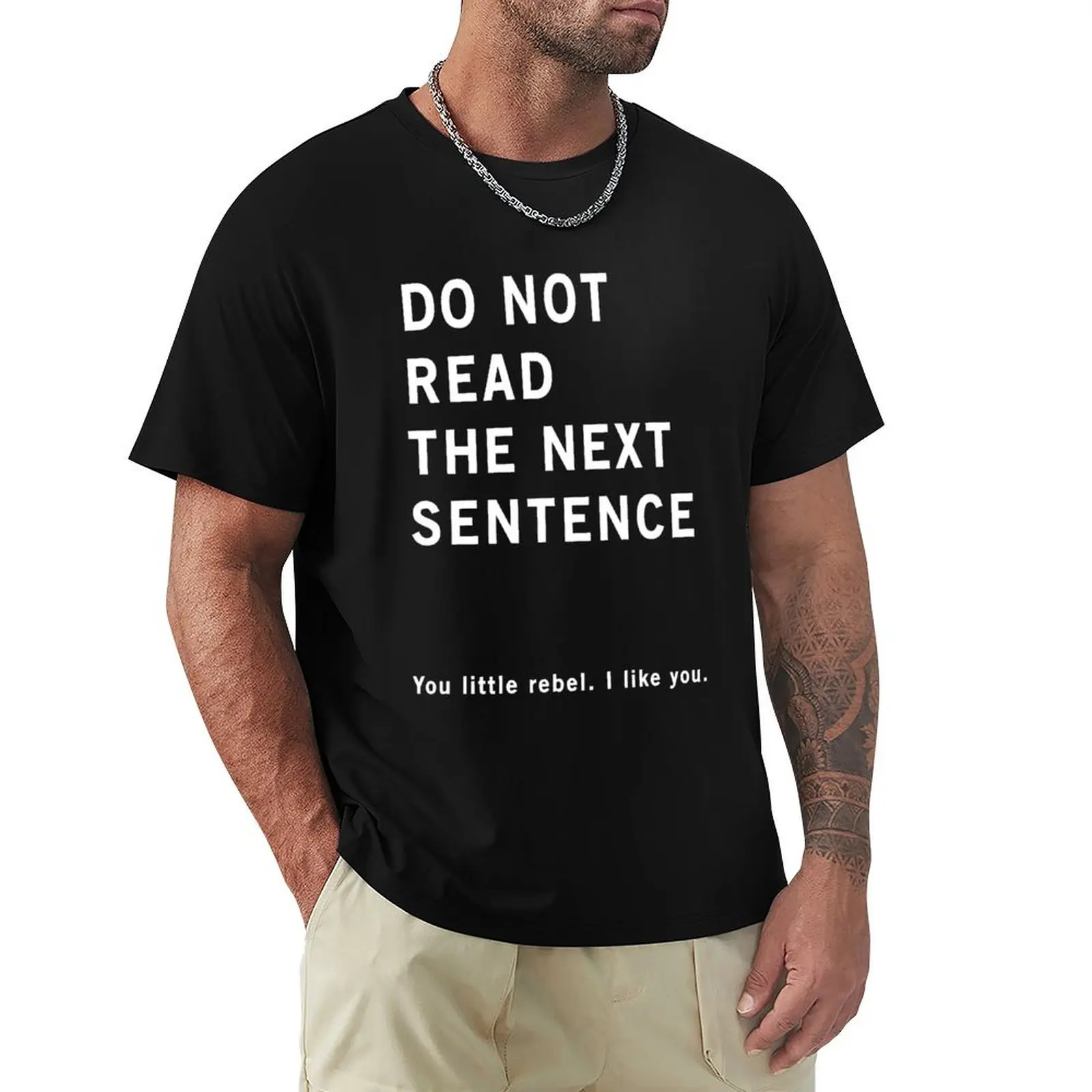 Do not read the next sentence T-Shirt Minimalist Graphic Tee Shirt