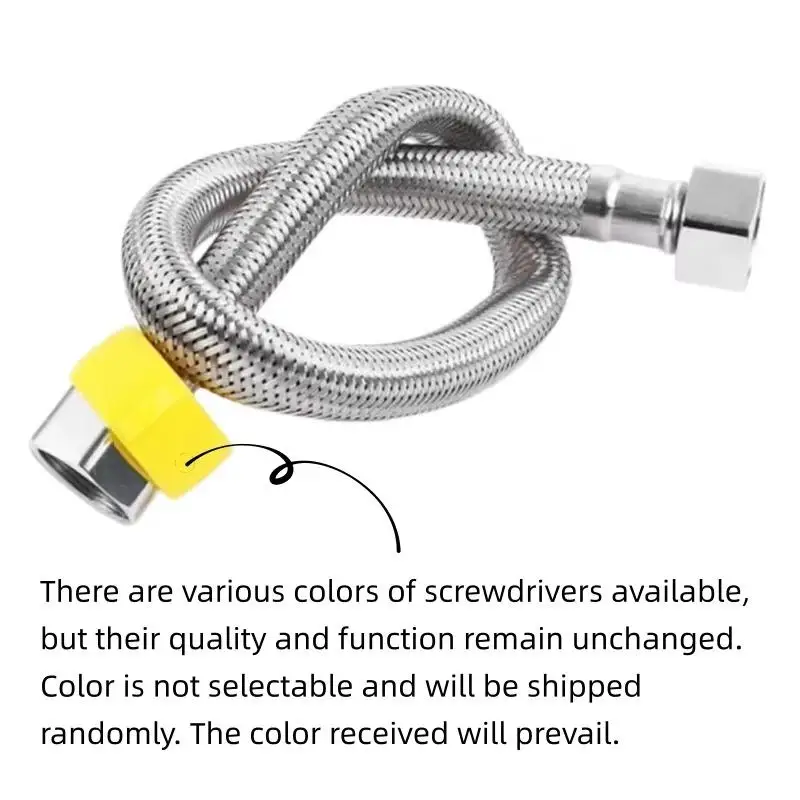 50cm 1/ 2inch Stainless Steel Explosion-Proof Flexible Braided Hose Faucet Water Pipe, Used for Kitchen and Bathroom Plumbing