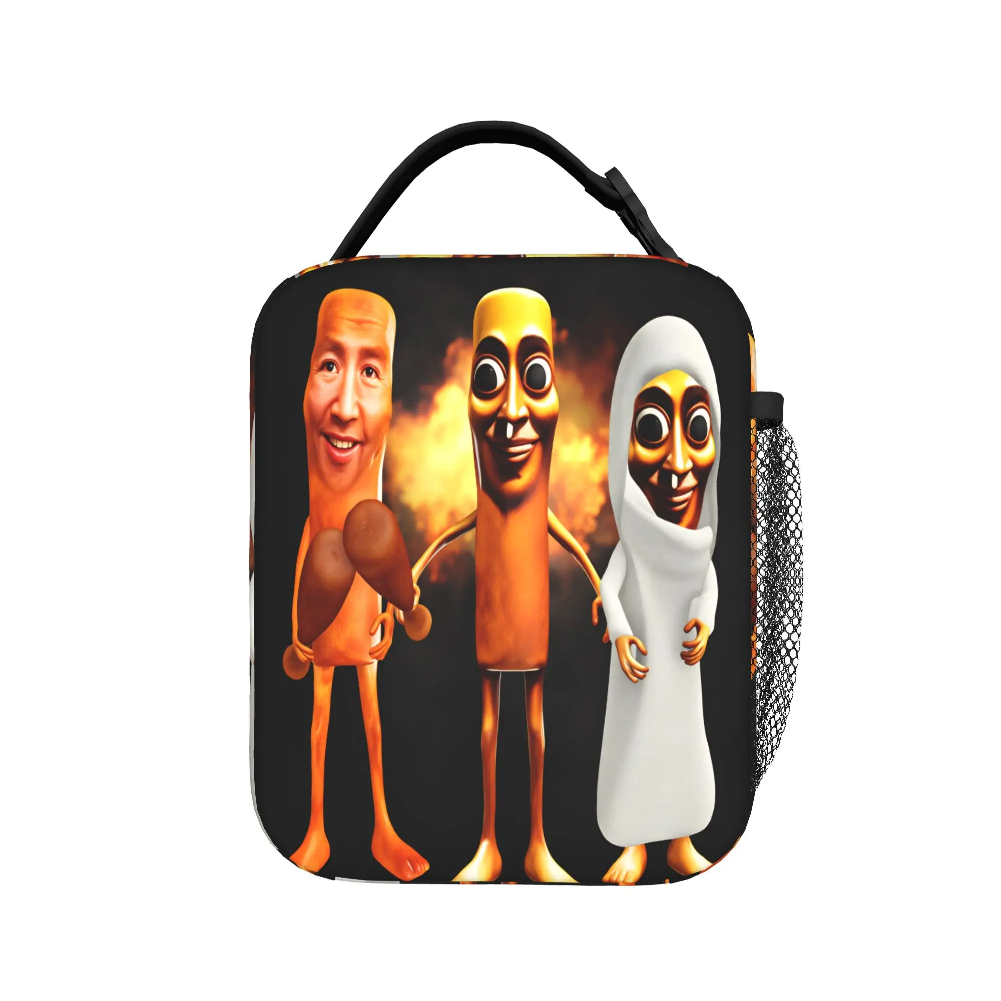 Tung Tung Tung Sahur Lunch Bag For Child  Print Lunch Box Cute Travel Cooler Bag Portable Waterproof Tote Food Bags