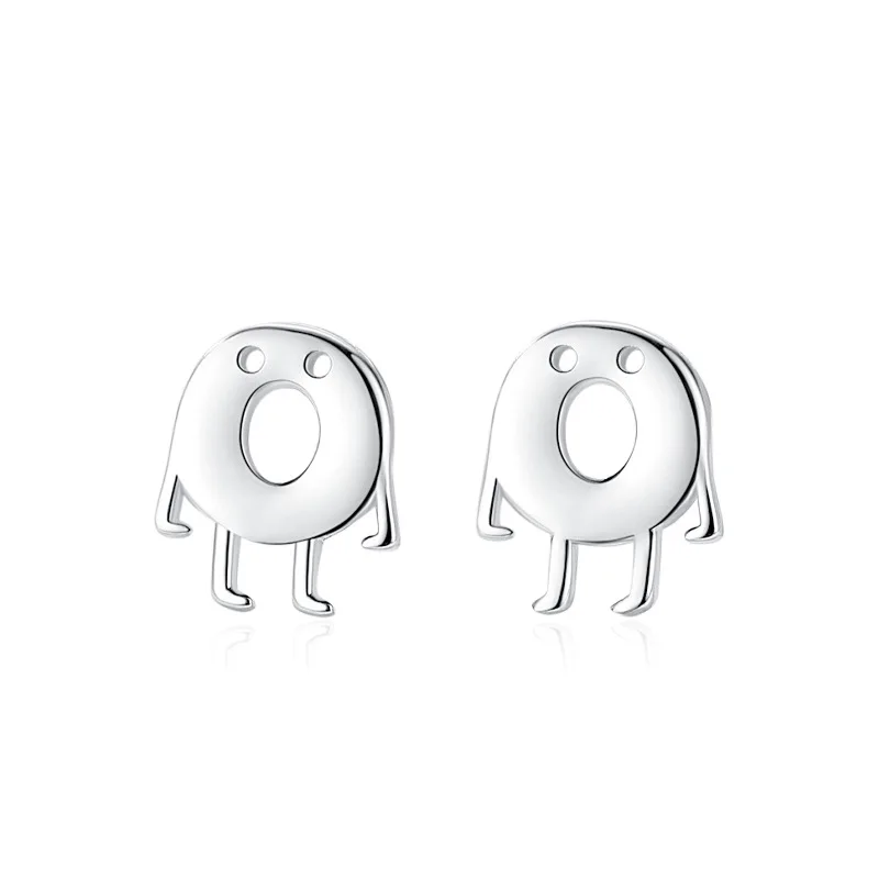 RYJU Sweet Lovely French Donuts Stud Earrings for Women 925 Sterling Silver Unique Design Earrings Trendy Jewelry Accessories