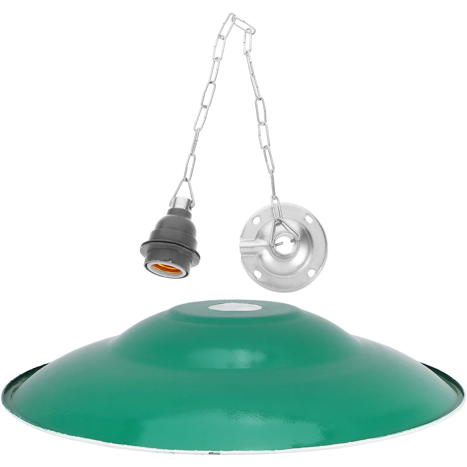 Large Vintage Outdoor Lamp Shade Waterproof Retro Street Light Cover E27 Bulb Holder Hanging Chain Industrial Light Shade