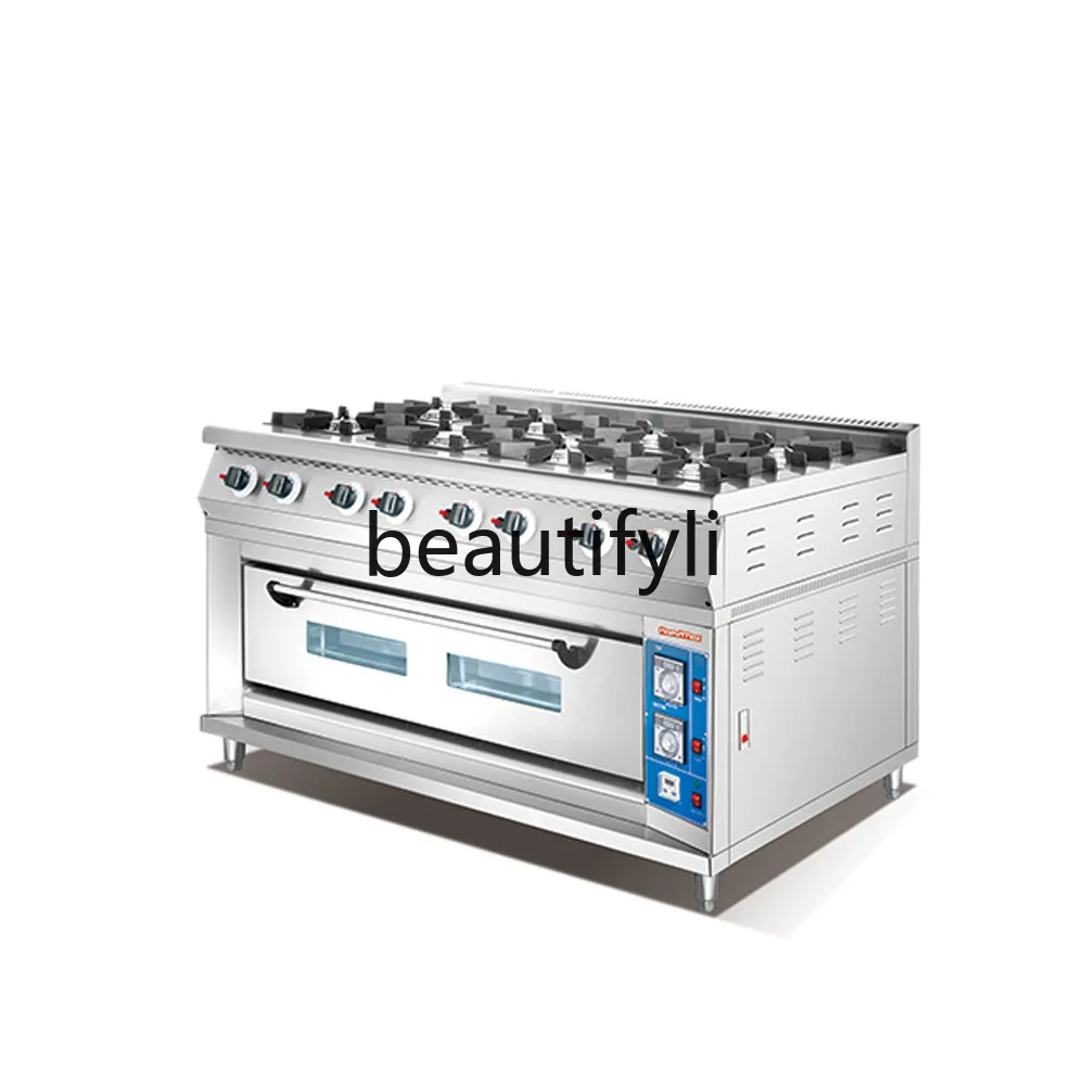 

Independent temperature control gas casserole stove Commercial vertical eight-head oven with oven oven