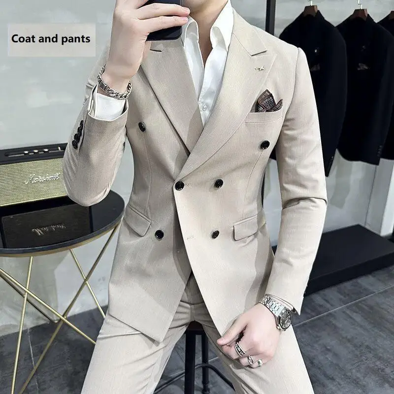 

Man Clothing S-6XL Men's Suit Set Pants Jacket Y2K Jacket Business Attire Christmas Evening Dress Four Season Clothing Wholesale