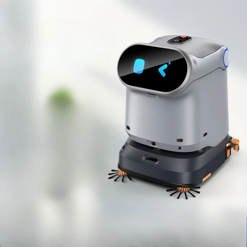 Intelligent commercial cleaning robot automatically sweeps the floor, washes the floor and mops the floor