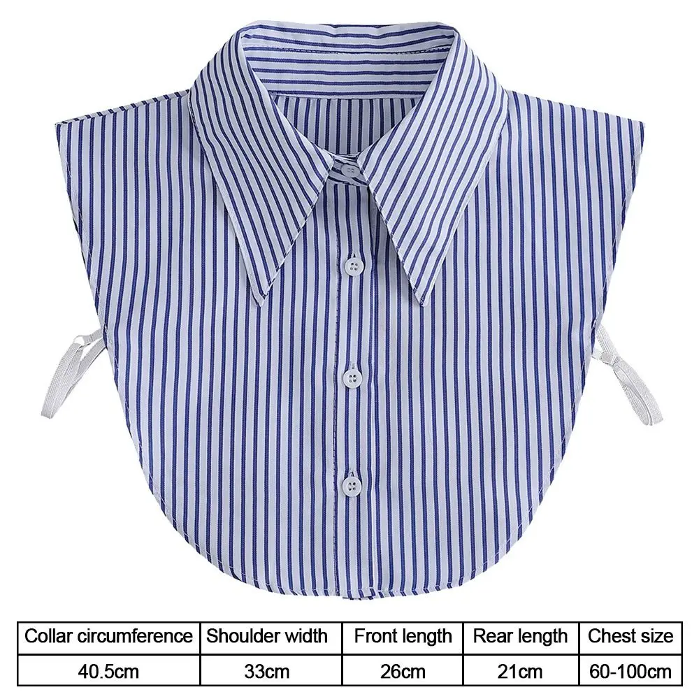 New Detachable Fake Collar Blue Stripes False Collar Ladies Cape Women Girls