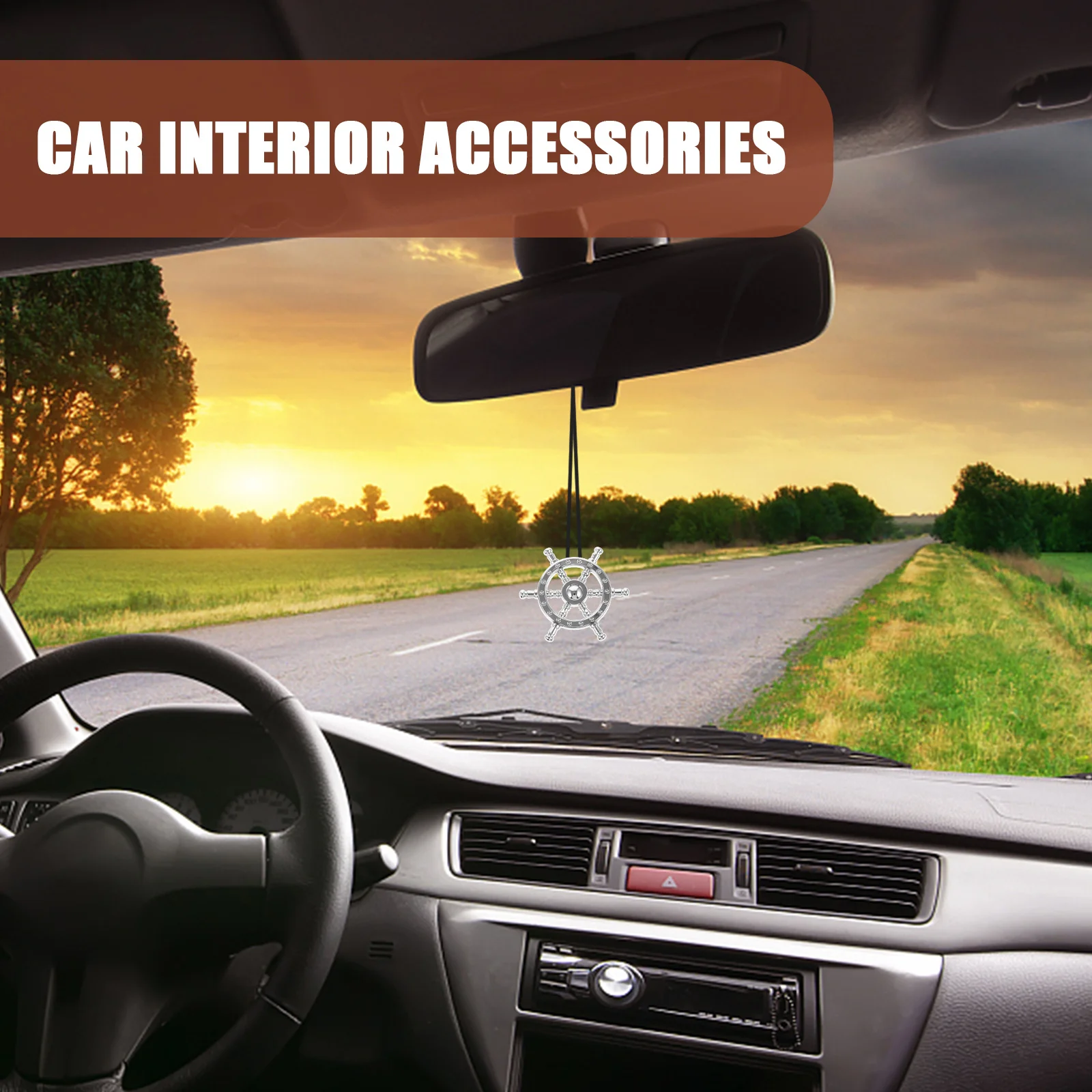 

Car Rudder Hanging Decor Simple Design Sturdy Practical Auto Interior Accessories Car Key Ornament Auto Interior Accessories