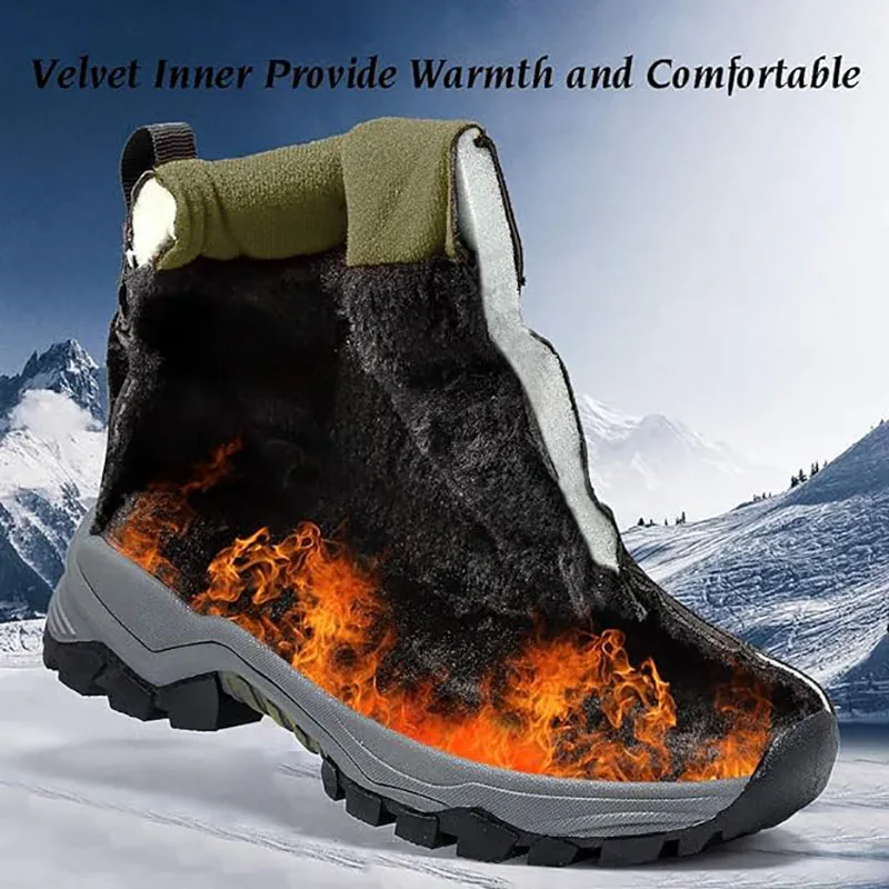 Kids Hiking Boots Boys Girls Outdoor Walking Climbing Sneaker Comfortable Snow Shoes Hiker Boot Antiskid Steel Buckle Sole