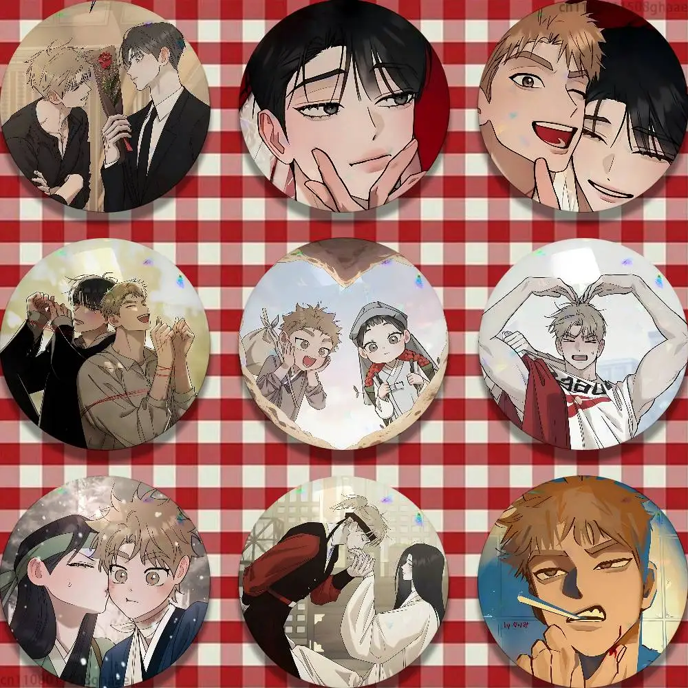 Red Thread Quest Anime Tinplate Enamel Pins Creativity Printed Pictures Text Metal Lapel Badges Brooches