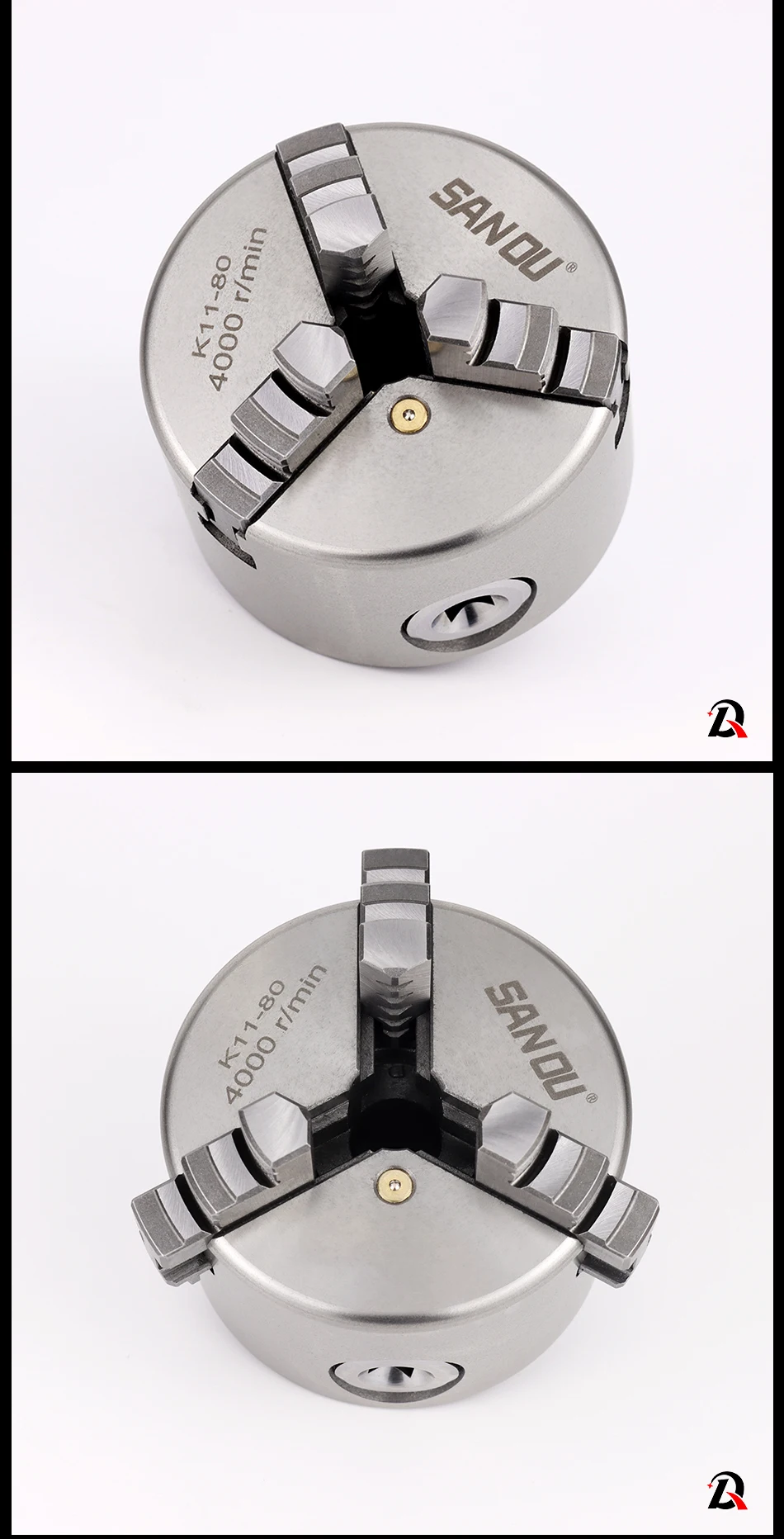K11-80 3-Backen-selbstzentrierende 80 mm (3,15 Fuß) Drehmaschine, manuelles Scrollfutter für Mini-Mechanik-Drehmaschine mit gehärtetem Stahl für Holzverfahren – Detail 3