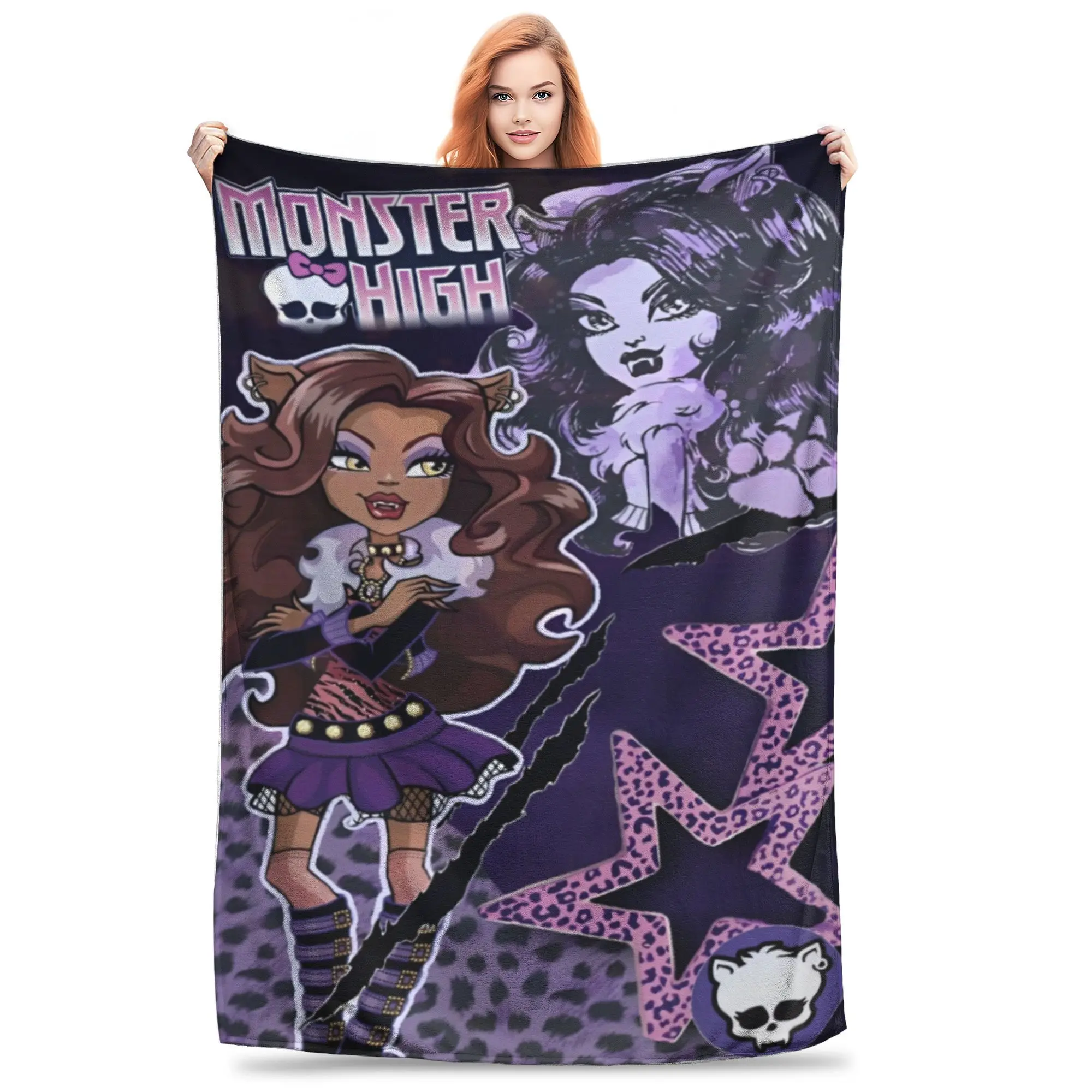 Monster High girls doll Blankets Soft Fleece Cozy Present  Throw Blankets Rug Piece