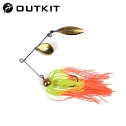 OUTKIT 1pcs Spinner Bait 8.5G Metal Lure Hard Fishing Lure Spinner Lure Spinnerbait Pike Swivel Fish Tackle Wobbler Fishing