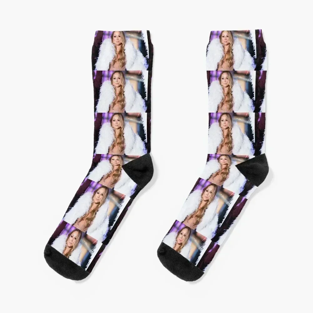 Concert Mariah Carey Socks basketball winter sheer gym Socks Male Women's shoes floor Toe sports Socks For Men Women's