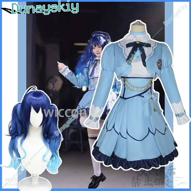 Anime YouTuber VTuber NIJISANJI Vliver Cosplay Amamiya Kokoro disfraz vestido Lolita peluca Sexy encantador traje para niñas personalizado