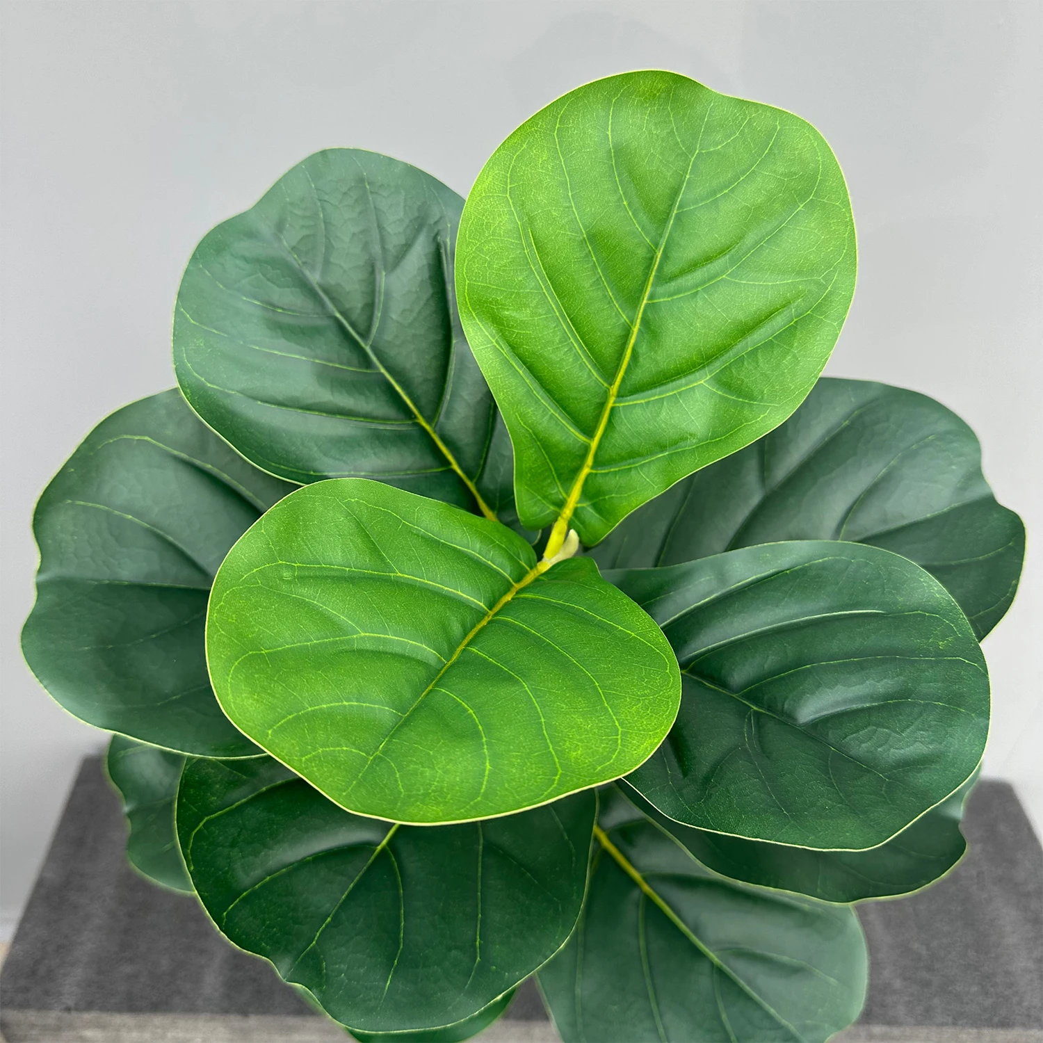 40-90cm Artificial Ficus Tree Branches Banyan Leaves Fake Rubber Plant Plastic leave Landscape faux plant For Home Garden Decor