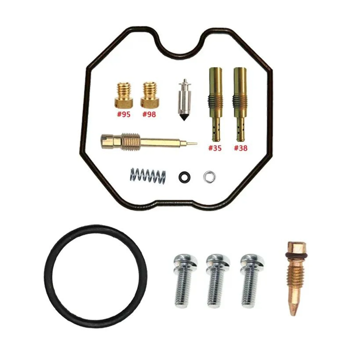 CA125 Carb Refurbish Kit For 125 1995-1999 Lightweight Cruiser Bike Fuel Overhaul Parts