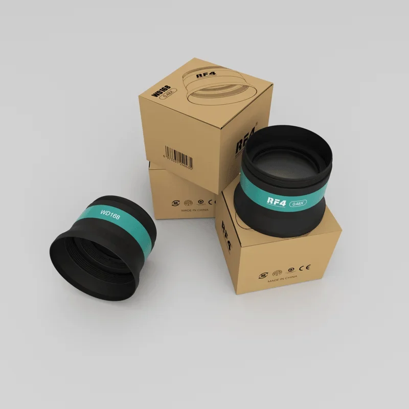 RF4 WD165 0.48X 0.5X 0.7X Auxiliary Microscope Objects Lens for Trinocular Stereo Zoom Barlow Camera Glass Lens