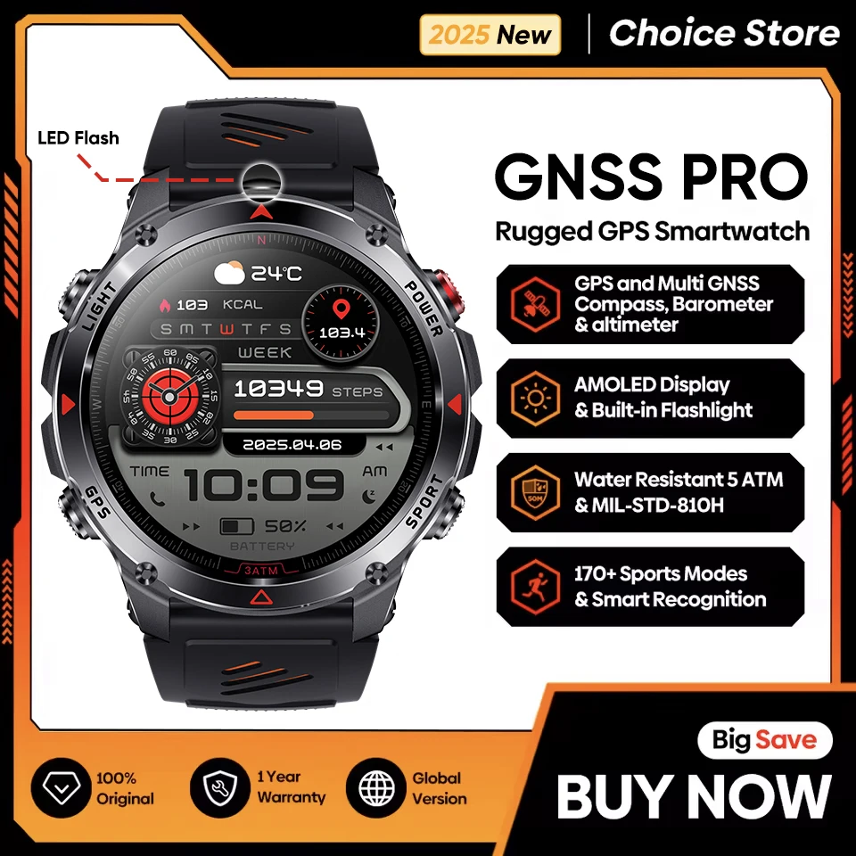 

NEW 2025 Forerunner GNSS PRO GPS Smartwatch 1.46" AMOLED Screen Compass Barometric Altimeter Flashlight VoiceCalling Smart Watch