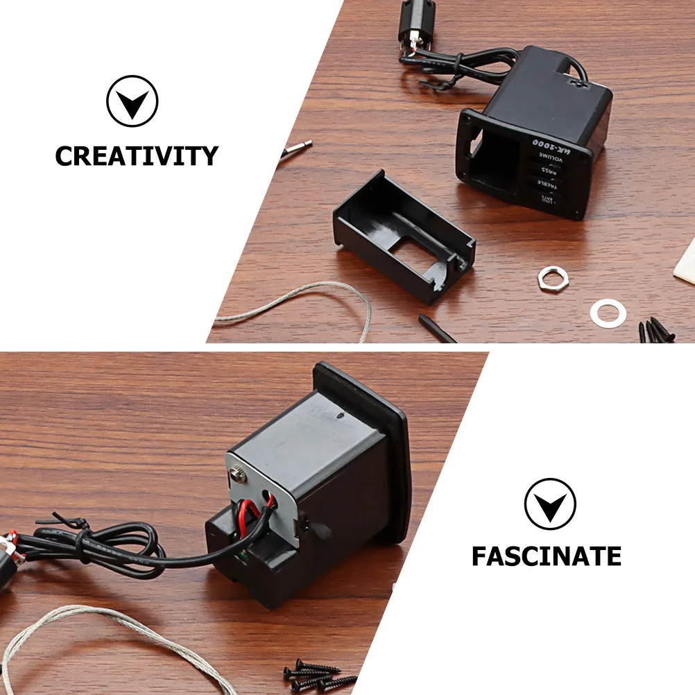 1 مجموعة 1 مجموعة الصوتية القيثارة Preamp لاقط المعادل موالف مكبر للصوت لأداة البلاستيك متعددة الوظائف تعزيز الصوت