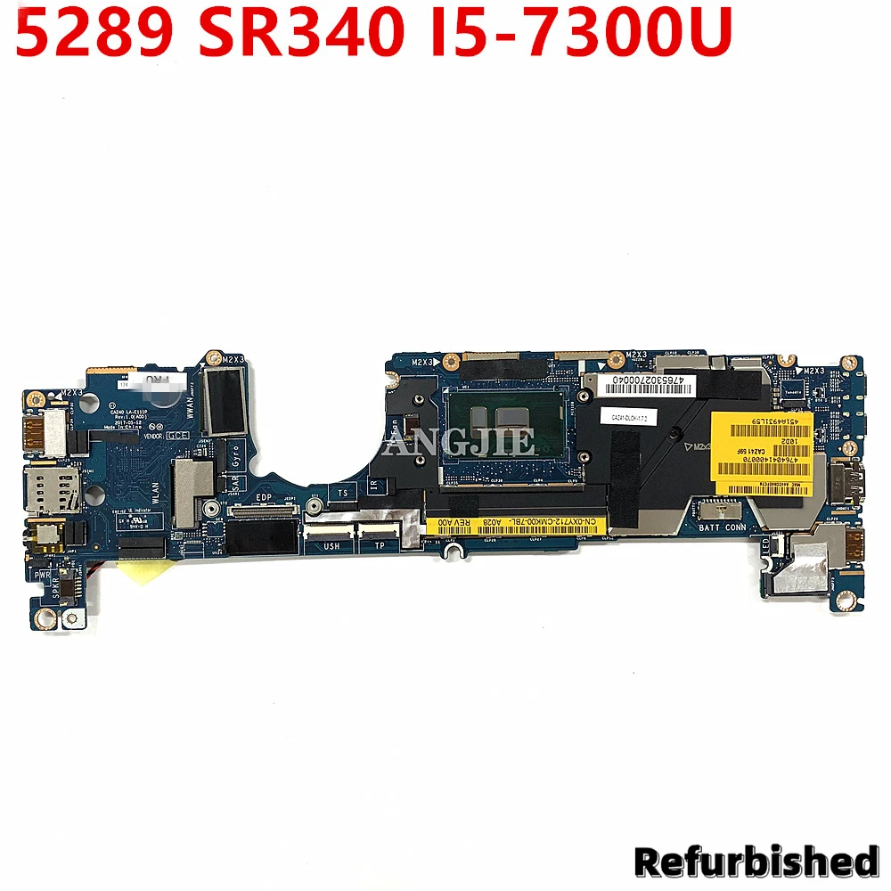 For DELL Latitude 5289 Laptop Motherboard CN-0XY712 0XY712 XY712 CAZ40 LA-E111P With SR340 I5-7300U 100% Fully Tested OK