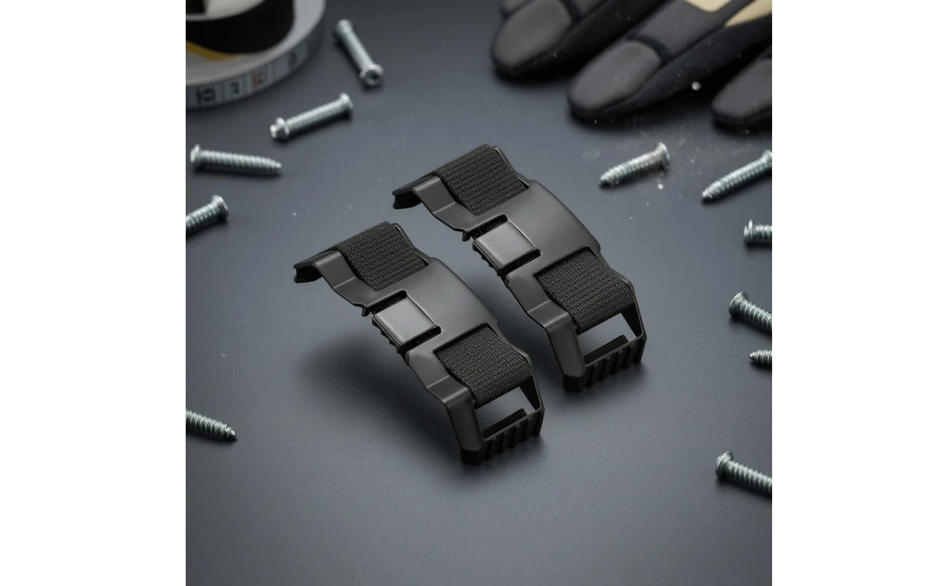 2 Pieces Helmet Headlamp Bracket Curved Shape Headlamp Strap Bracket Helmet Lamp Clip Black Lighting Accessory Easy to Install