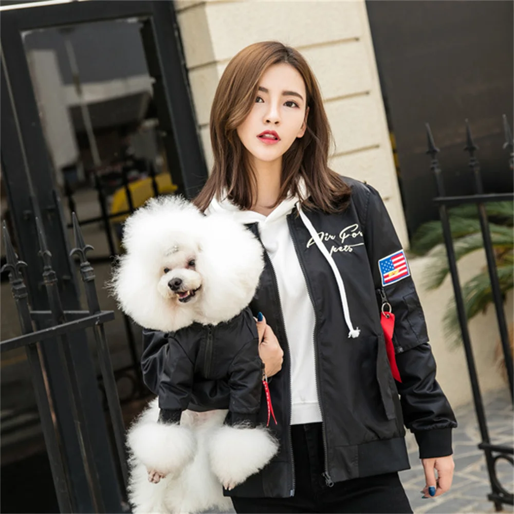 Dog Parent-child outfit Pet outfit Spring  Autumn Thin Coat Jacket Fying suit