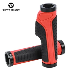 WEST BIKING MTB Bicycle Handlebar Rubber Grips Ergonomic Bike Accessories Ring Lockable Non-slip Shock Absorption Bicycle Grips